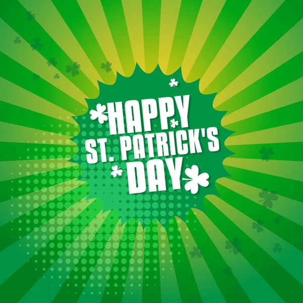 St. patricks dag groene achtergrond — Stockvector