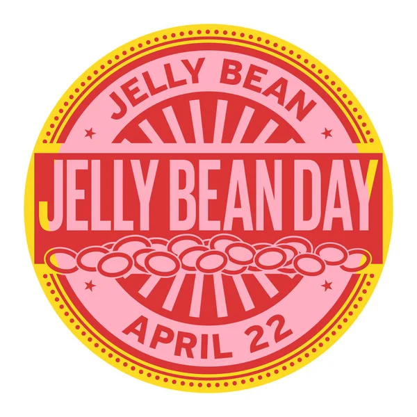Jelly Bean dag stempel — Stockvector