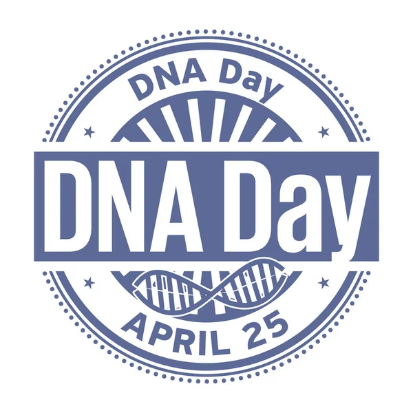 DNA Day stamp — Stock Vector