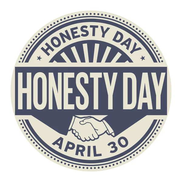 Carimbo do Dia da Honestidade — Vetor de Stock
