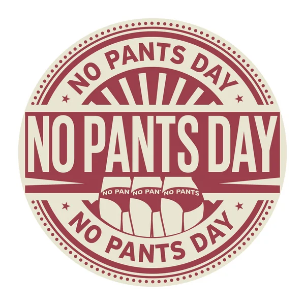 No Pants Day stamp — Stock Vector