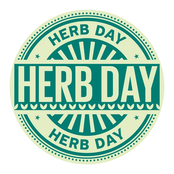 Herb Day stamp — Stock Vector