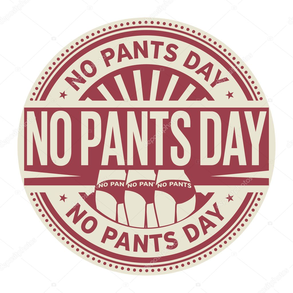No Pants Day stamp