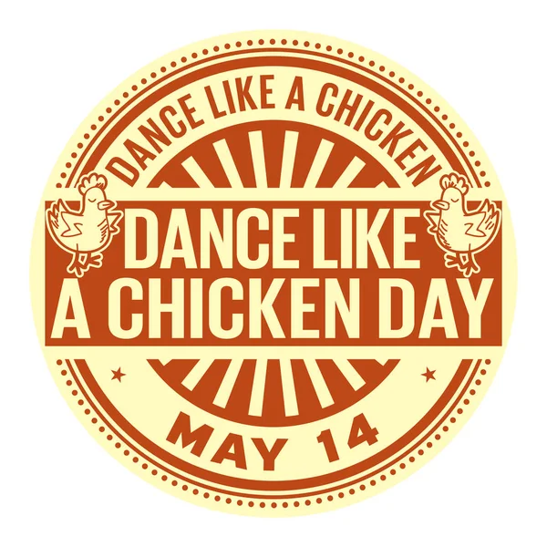 Dance Like a kip Day stempel — Stockvector