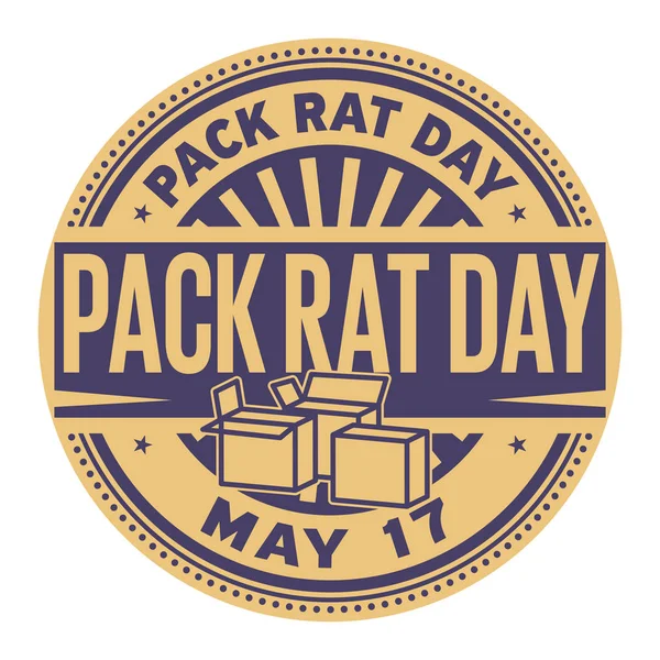 Pack Rat день печаткою — стоковий вектор