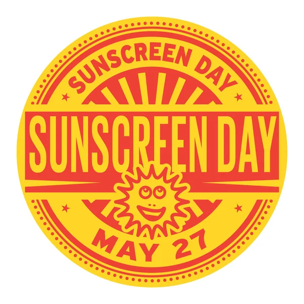 Sello de día Sun Screen — Archivo Imágenes Vectoriales