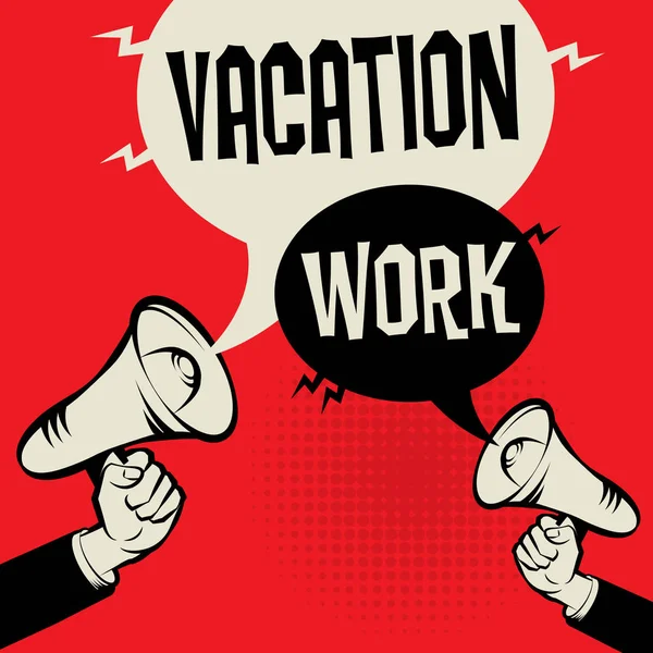 Vacation versus Work — Stock Vector