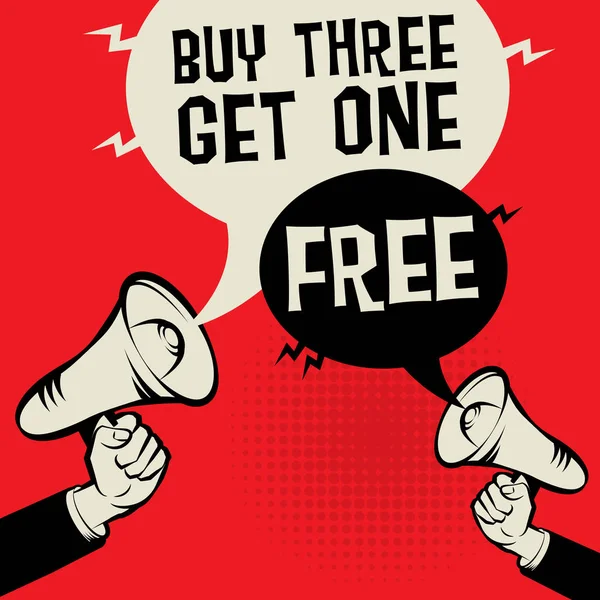 Buy Three Get One Free — Stock Vector