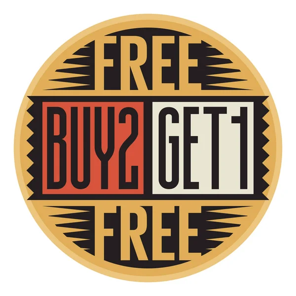 Koupit 2 Get 1 Free razítko — Stockový vektor