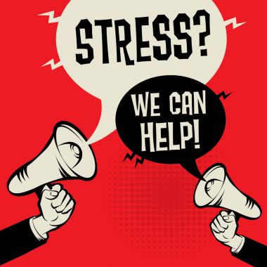 Stress? We Can Help! clipart