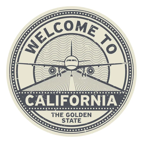 欢迎加州, 美国 — 图库矢量图片