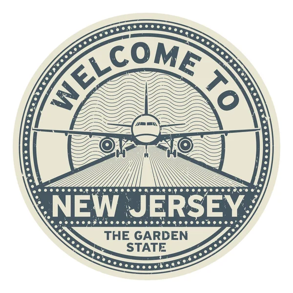 Üdvözöljük az új Jersey, Amerikai Egyesült Államok — Stock Vector
