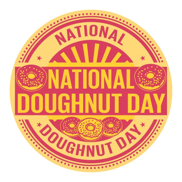 Nationale donut dag — Stockvector