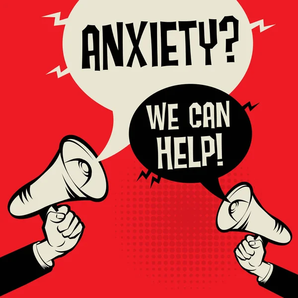 Άγχος; Μπορούμε να σας βοηθήσουμε! — Διανυσματικό Αρχείο