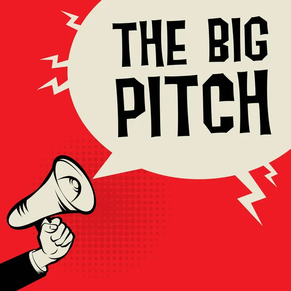 Le concept d'entreprise Big Pitch — Image vectorielle