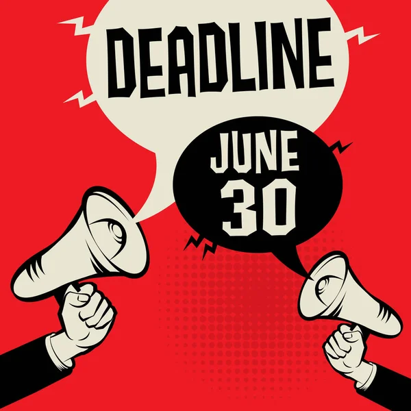 Deadline - 30 juni affärsidé — Stock vektor