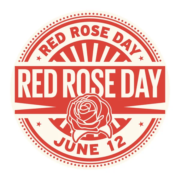 Red Rose denní razítko — Stockový vektor