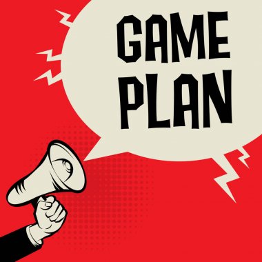 Megafon el iş kavramı oyun planı