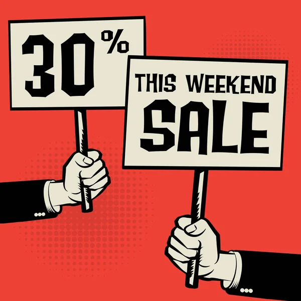 Dit Weekend te koop - 30 procent — Stockvector