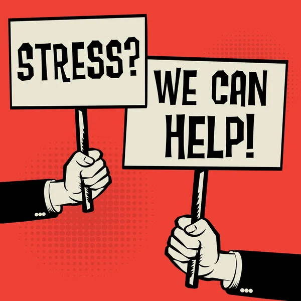 ストレス?我々 が助けることができます。! — ストックベクタ