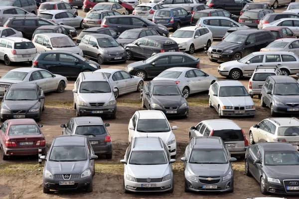 Car parking in Vilnius — Stock Photo, Image