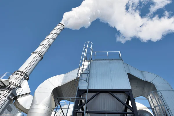 Smoke from the chimney — Stock Photo, Image