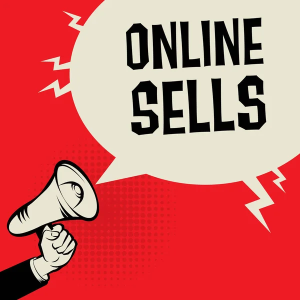 Online verkoopt bedrijfsconcept — Stockvector