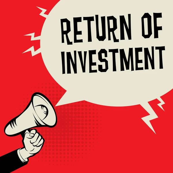 Return befektetési üzleti koncepció — Stock Vector