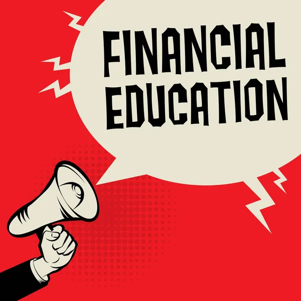 Pénzügyi oktatás üzleti koncepció — Stock Vector