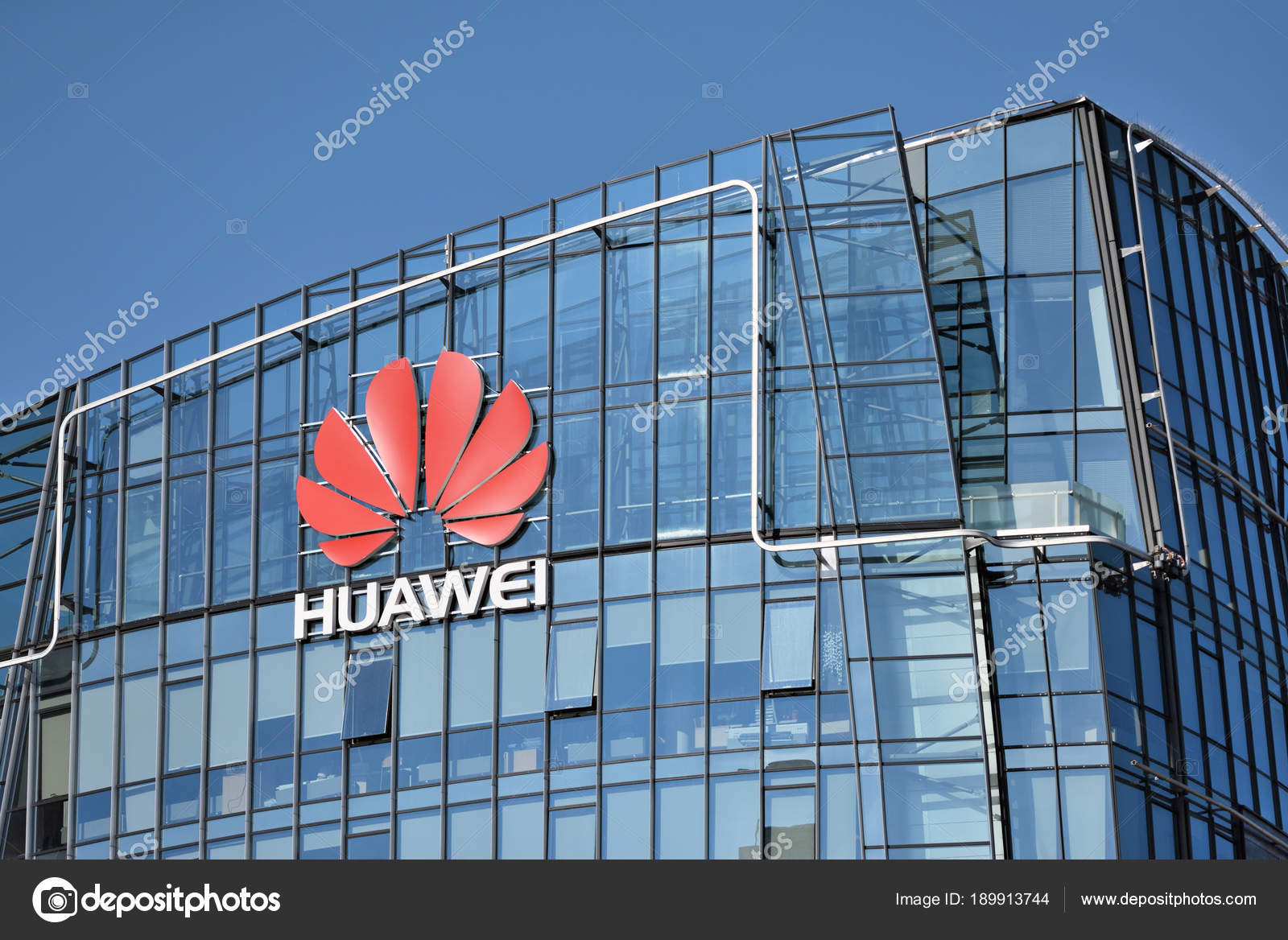 Huawei Logo On A Building Stock Editorial Photo Fla 189913744