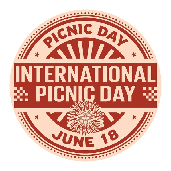 Den mezinárodní piknik — Stockový vektor