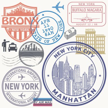Retro ABD Havaalanı pulları ayarla