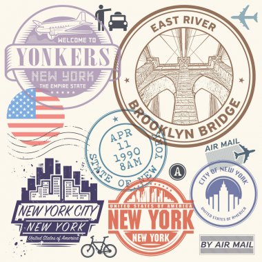 Retro ABD Havaalanı pulları ayarla 