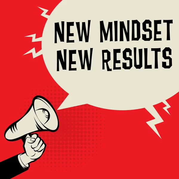 Novo conceito de negócio Mindset New Results — Vetor de Stock