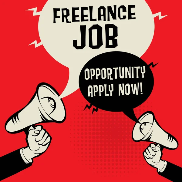 Lavoro freelance - Opportunità, Applicare ora — Vettoriale Stock