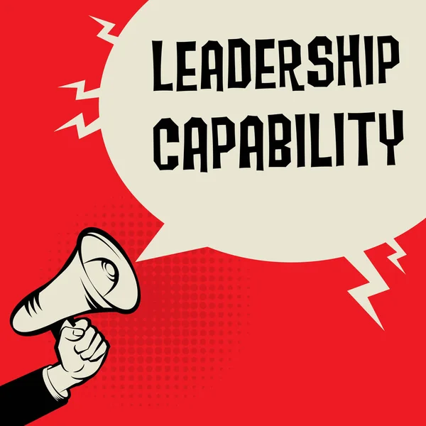 Concepção de negócio de capacidade de liderança — Vetor de Stock