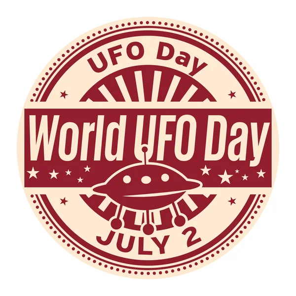 Světový den Ufo razítko — Stockový vektor