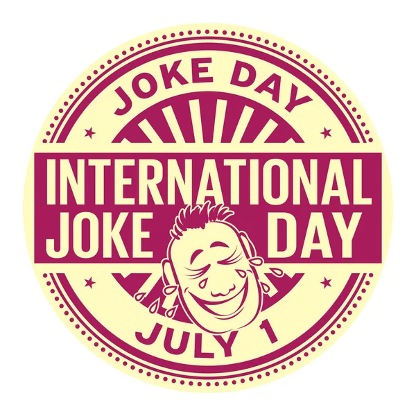 Internationale dag van de grap stempel — Stockvector