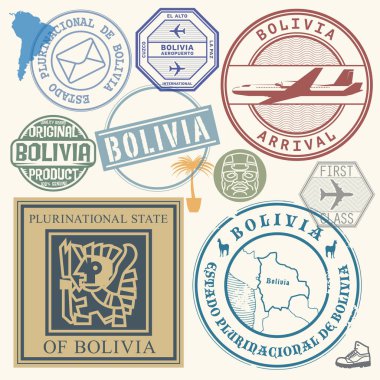 Bolivya, Güney Amerika seyahat pullar ya da semboller ayarla