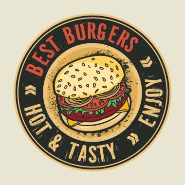 Damga veya büyük hamburger etiketi