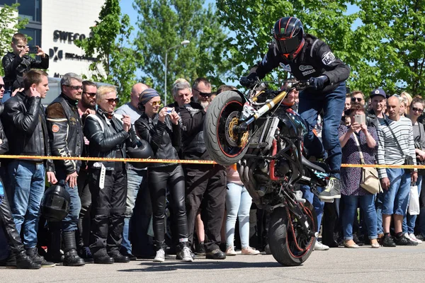 Årlig samling af motorcyklister fra de baltiske lande - Stock-foto