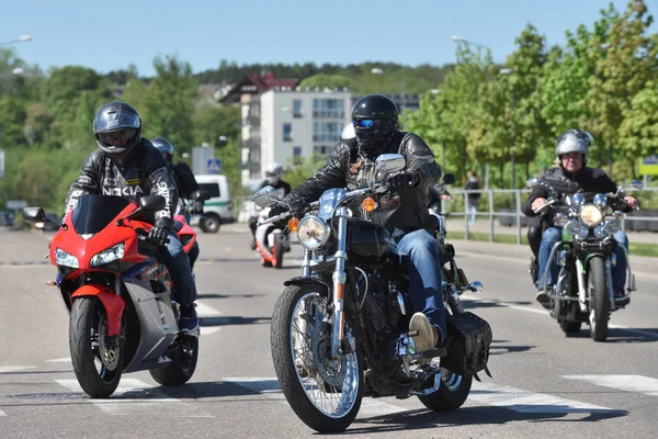 Motorosok a Balti országokból származó éves találkozója — Stock Fotó