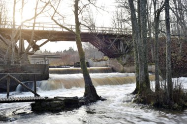 Riva Nehri Eski Tahta Köprü Şelaleleri 