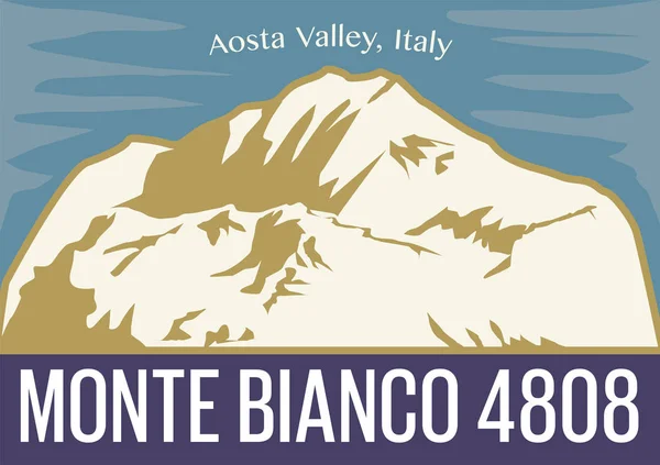 Cordillera Mont Blanc — Vector de stock