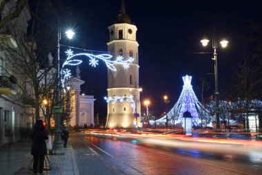 Vilnius 'ta Noel ağacı ve Noel pazarı