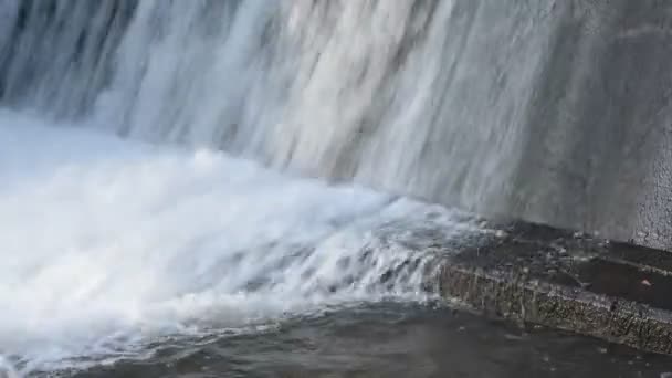 Doğal Park Taki Taşkın Barajın Üzerindeki Şelalenin Yakınına — Stok video