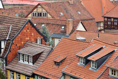 Quedlinburg 'un tarihi çatıları