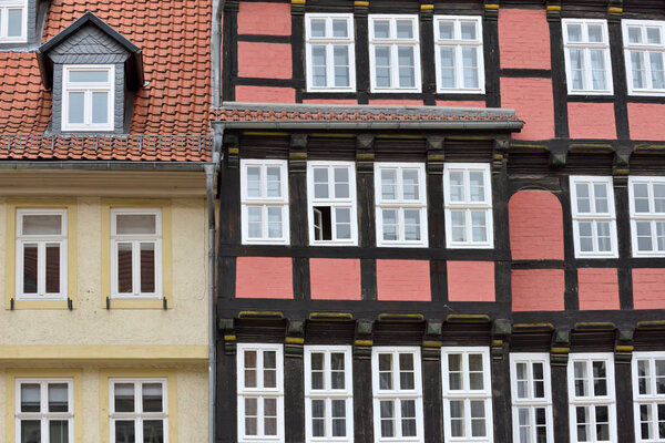 The historic old town of Quedlinburg in Germany, details