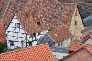 Quedlinburg 'un tarihi çatıları