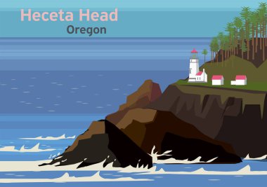 Heceta Head Light, Oregon sahilindeki deniz feneri.